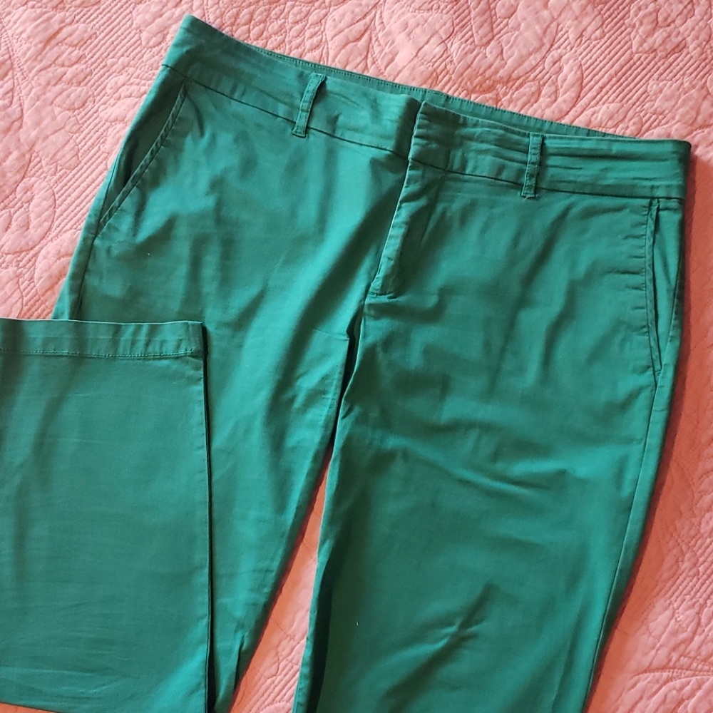 Kut from the Kloth Cropped Trouser, Green, Sz 10